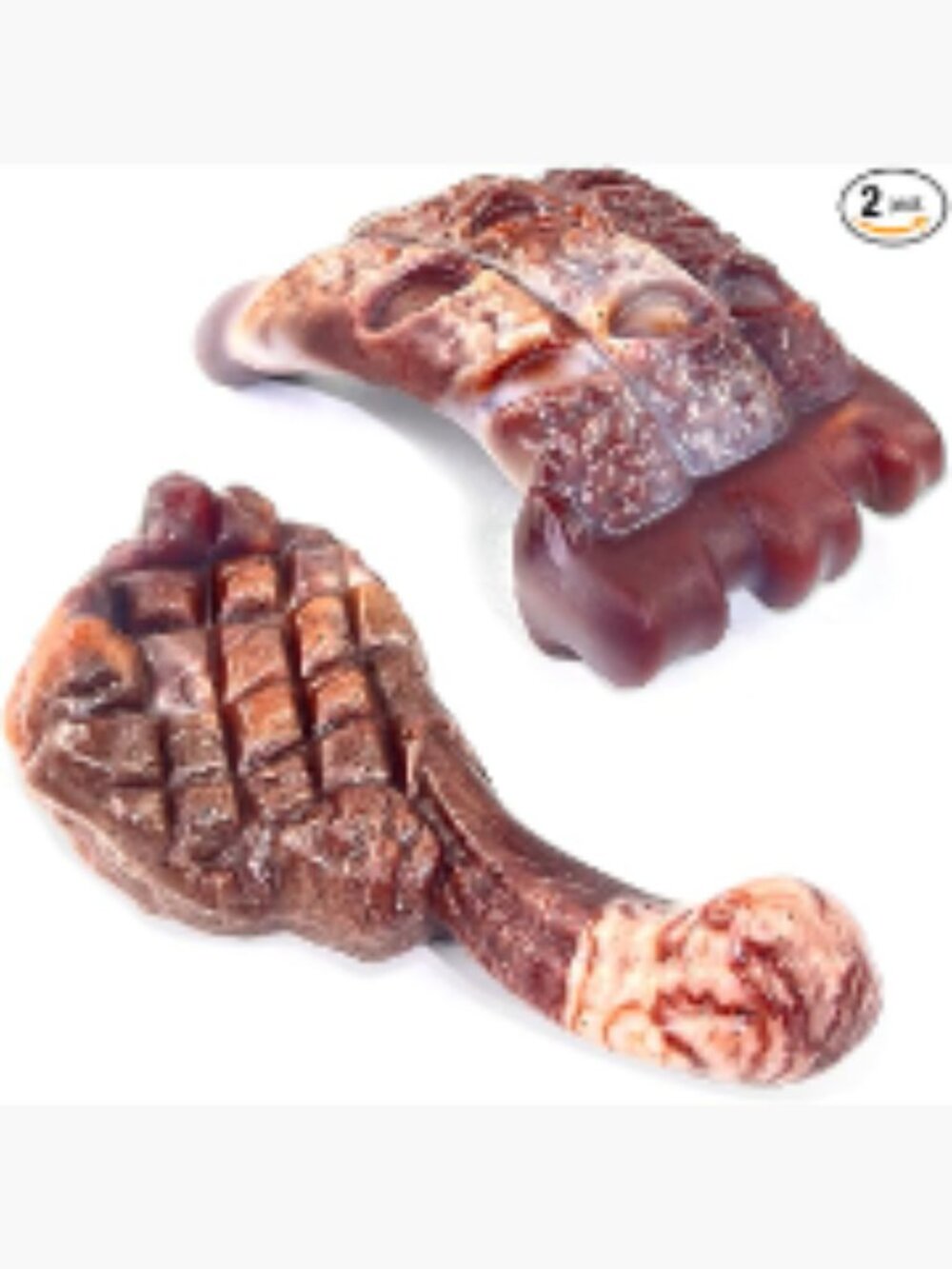2 Pack Indestructible Dog Chew Toys for Aggressive Chewers Large Breed Nylon